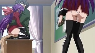 Kinky professor with hard dick is teaching his hentai schoolgirl the dirtiest vaginal making out